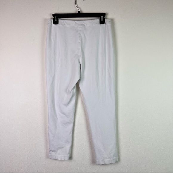 Soft Surroundings Pants Size Small White Stretchy Comfy Fit Elastic Waist Lounge - Picture 5 of 9